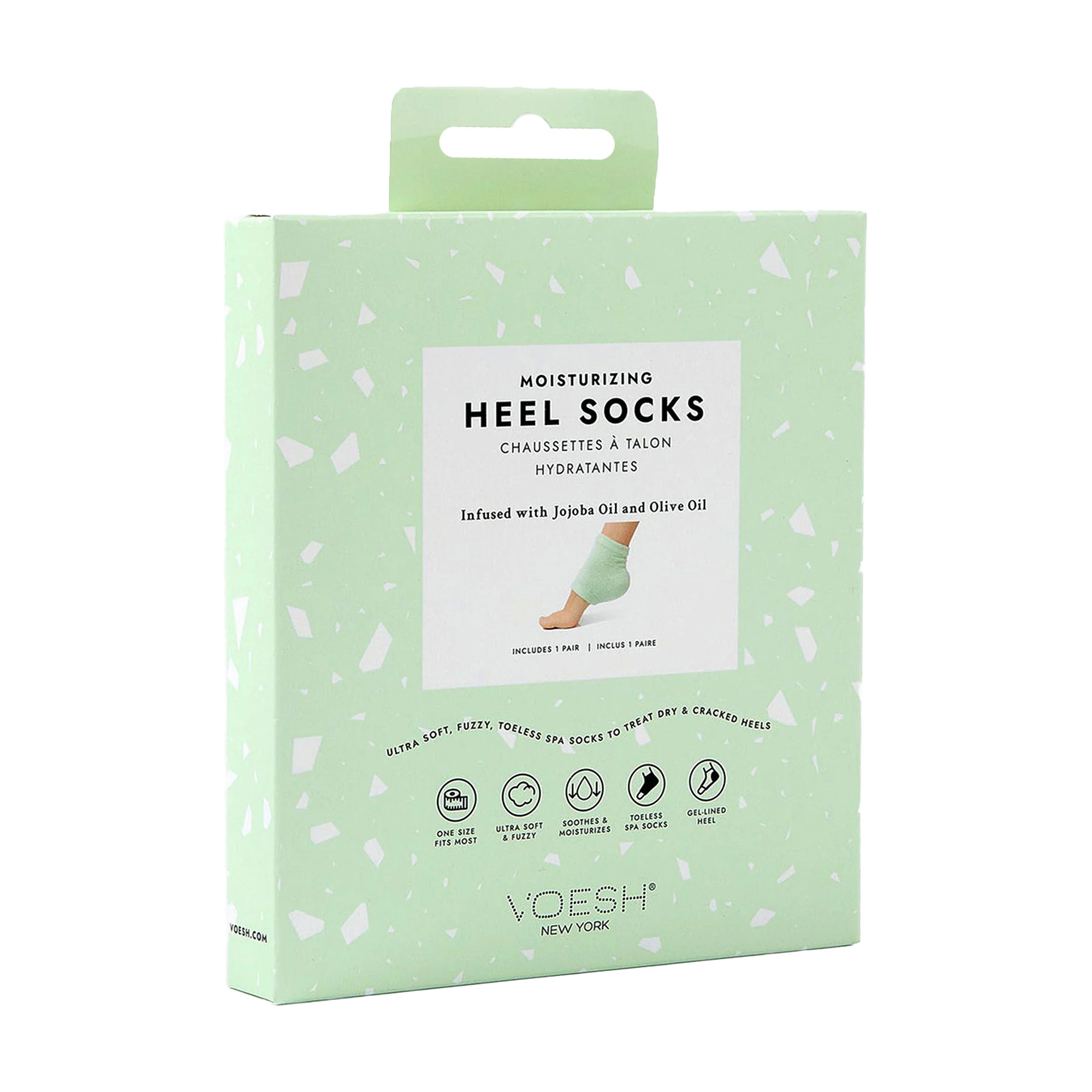 Зволожувальна маска-шкарпетки для п'ят VOESH Moisturizing Heel Socks Mint м'ятна, 1 пара